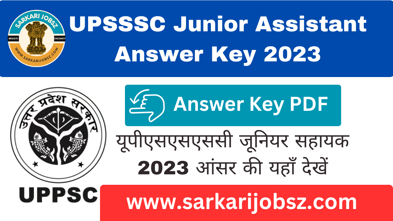 upsssc junior assistant answer key 2023